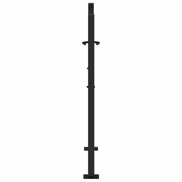 Puutarhanportti musta 100x100 cm teräs valodesign