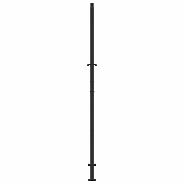 Puutarhanportti musta 100x200 cm teräs valodesign