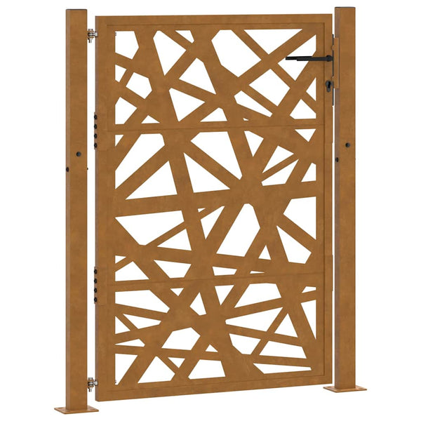 Puutarhan portti 100x125 cm säänkestävä teräs valodesign