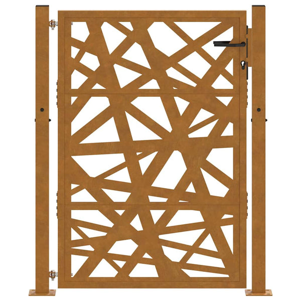 Puutarhan portti 100x125 cm säänkestävä teräs valodesign