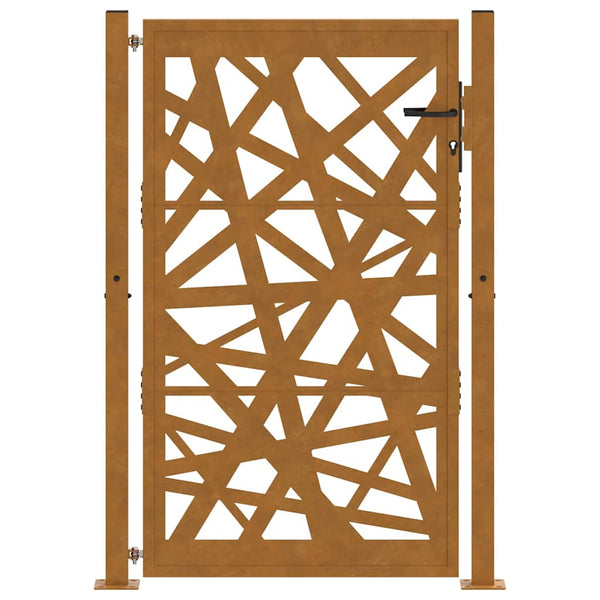Puutarhan portti 100x150 cm säänkestävä teräs valodesign