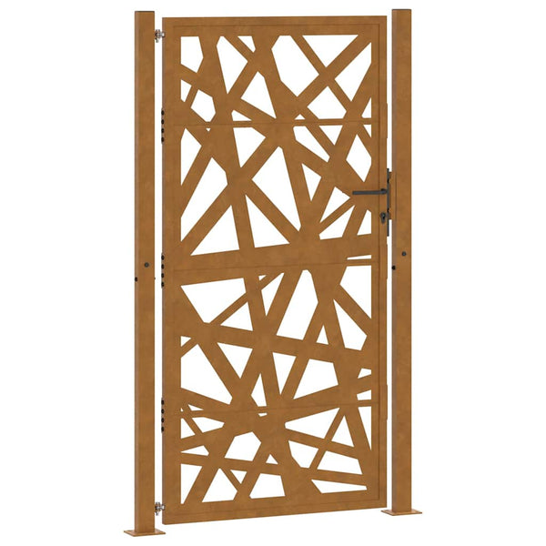 Puutarhan portti 100x175 cm säänkestävä teräs valodesign