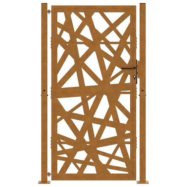 Puutarhan portti 100x200 cm säänkestävä teräs valodesign