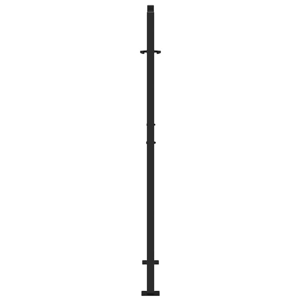 Puutarhanportti musta 100x150 cm teräslehtikuvio