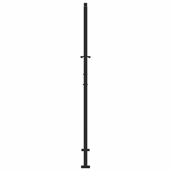 Puutarhan portti musta 100x175 cm teräslehtikuvio
