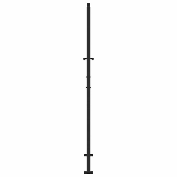 Puutarhan portti musta 100x175 cm teräs aaltokuvio