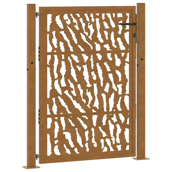 Puutarhan portti 100x125 cm säänkestävä teräs jälkikuvio