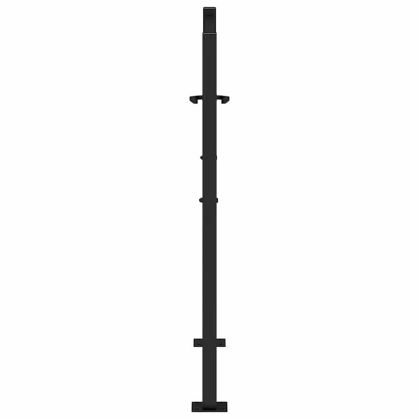 Puutarhan portti musta 100x100 cm teräs liekkikuvio