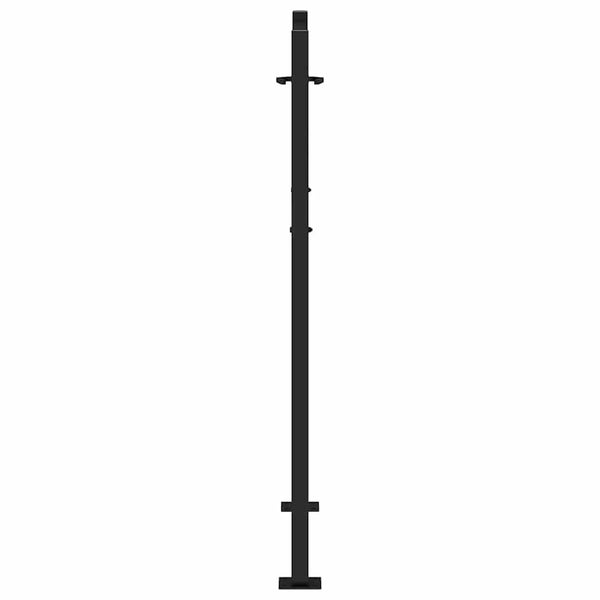 Puutarhanportti musta 100x125 cm teräs ristikuvio