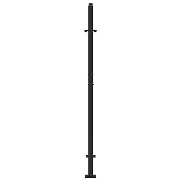 Puutarhanportti musta 100x150 cm teräs ristikuvio
