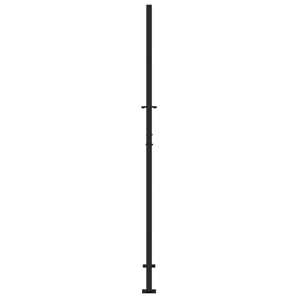 Puutarhanportti musta 100x200 cm teräs ristikuvio