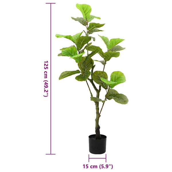 Vihreä keinotekoinen ficus tree Gustaf 30 Lehdet 125cm