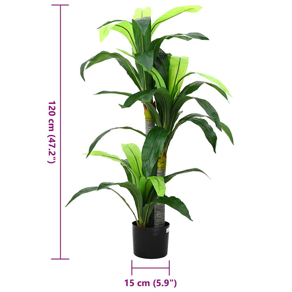 Vihreä keinotekoinen dracaena tree Dumitras 120cm (36 lehdet)