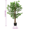 Vihreät keinotekoinen ficus plant Aristeia 120cm (788 lehdet)