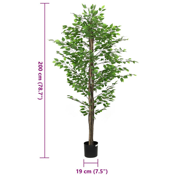 Vihreä keinotekoinen ficus plant Aristeia 200cm (1260 lehdet)