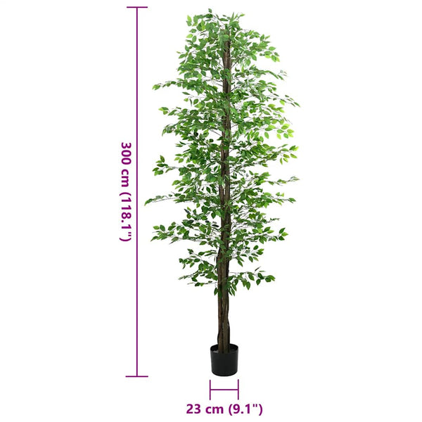 Keinotekoinen Ficus Plant 2016 Lehdet 300 cm Vihreät