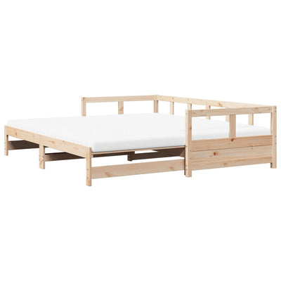 Vuodesohva rullilla ja patjoilla 90x190 cm täysi mänty