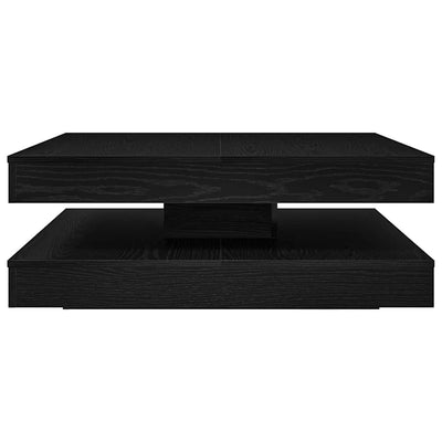 Musta tammi sohvapöytä Voineag 90x90x34,5cm (360 astetta kääntyvä)