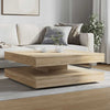 Sohvapöytä 360 astetta kääntyvä Sonoma-tammi 90x90x34,5 cm