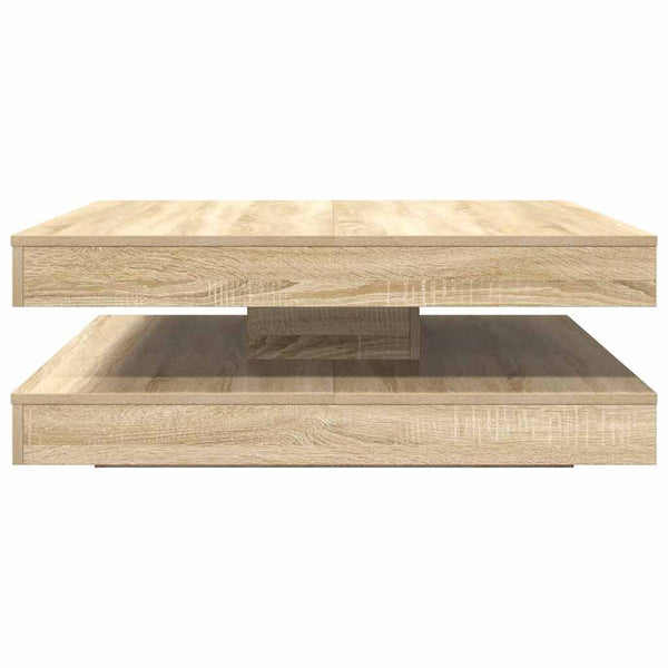 Sohvapöytä 360 astetta kääntyvä Sonoma-tammi 90x90x34,5 cm