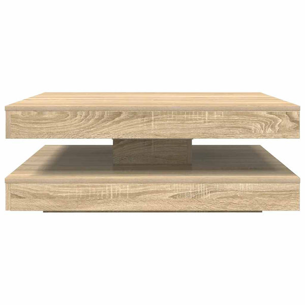 Sohvapöytä 360 astetta kääntyvä Sonoma-tammi 90x90x34,5 cm