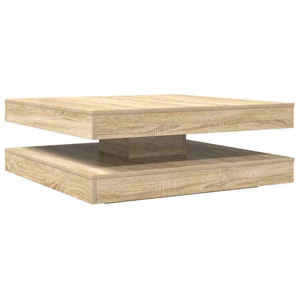 Sohvapöytä 360 astetta kääntyvä Sonoma-tammi 90x90x34,5 cm