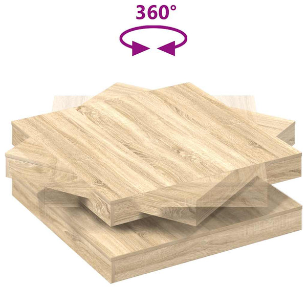 Sohvapöytä 360 astetta kääntyvä Sonoma-tammi 90x90x34,5 cm