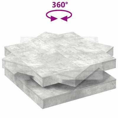 sohvapöytä 360 astetta kääntyvä betoni harmaa 90x90x34,5 cm