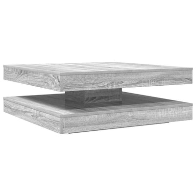sohvapöytä 360 astetta kääntyvä harmaa Sonoma 90x90x34,5 cm