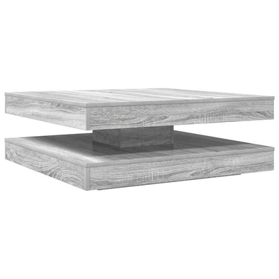 sohvapöytä 360 astetta kääntyvä harmaa Sonoma 90x90x34,5 cm