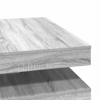 sohvapöytä 360 astetta kääntyvä harmaa Sonoma 90x90x34,5 cm