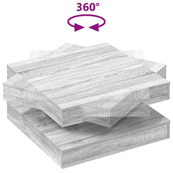 Sohvapöytä 360 astetta kääntyvä harmaa Sonoma-puu