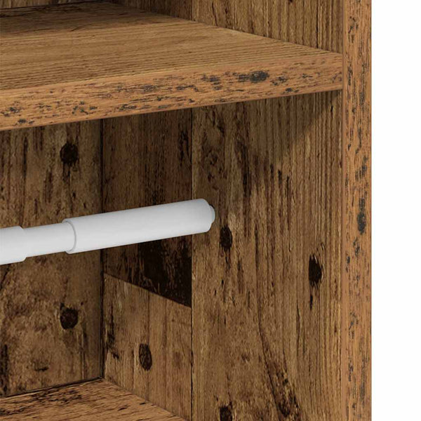 Kylpyhuonekaappi rullatelineellä Vanha puu 20,5x22x90 cm