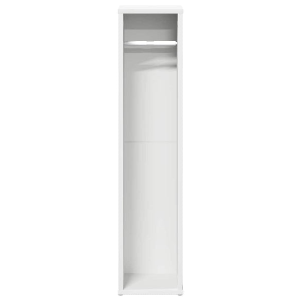 Kylpyhuonekaappi rullatelineellä valkoinen 20,5x20x90 cm