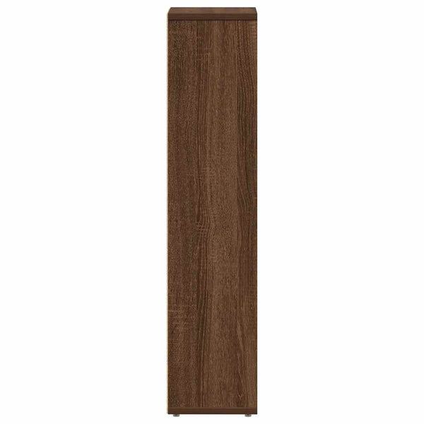 Kylpyhuoneen kaappi rullatelineellä ruskea tammi 20,5x20x90 cm