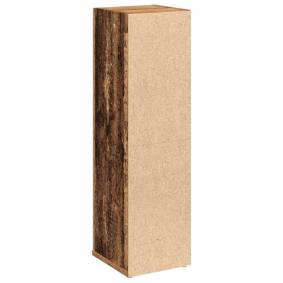 Vanha puu kylpyhuonekaappi rullatelineellä Davilica 20,5x22x72cm