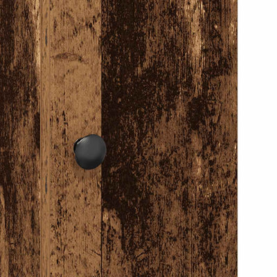 Vanha puu kylpyhuonekaappi rullatelineellä Davilica 20,5x22x72cm