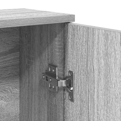 Harmaa sonoma kylpyhuonekaappi rullatelineellä Mathyas 39x22x90cm