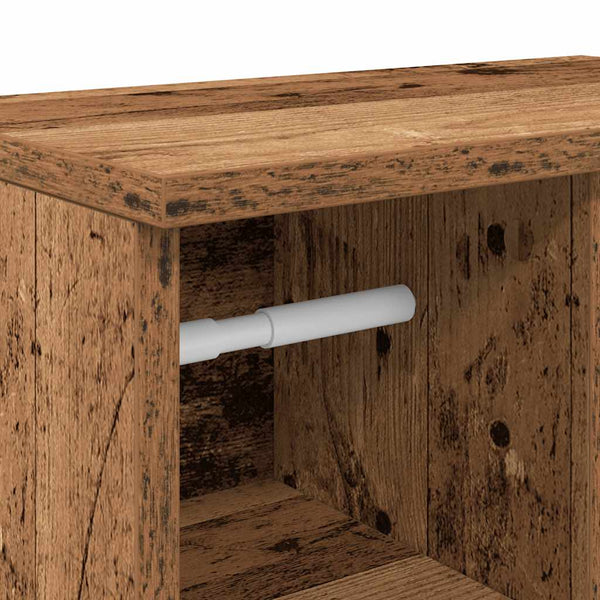 Kylpyhuonekaappi rullatelineellä Old Wood 39x22x90 cm