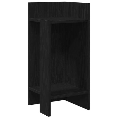 sivupöydät 2 kpl hyllyllä Musta 25,5x27x60 cm