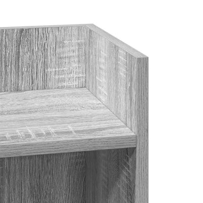 Harmaa sonoma sivupöytä hyllyllä Nemethi 25,5x27x60cm