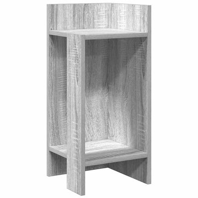 sivupöydät 2 kpl hyllyllä Harmaa Sonoma 25,5x27x60 cm