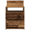 Vanha puu yöpöytäkaappi Daciano 40x33x60cm (kahdella laatikolla)