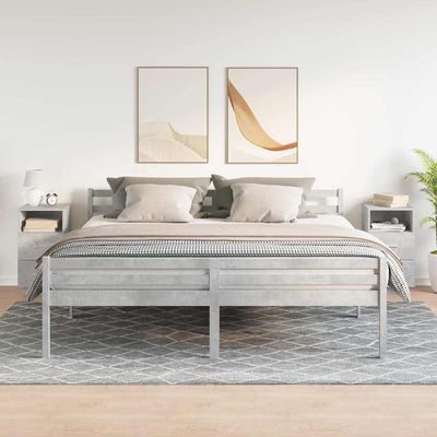 Betoninharmaa yöpöytäkaapit Tiziano 36x36x68cm (2 kpl 2 laatikolla)