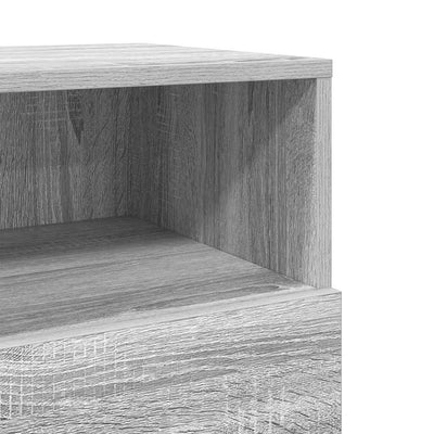 Harmaa yöpöytäkaapit Tiziano 36x36x68cm (2 kpl 2 laatikolla sonoma)