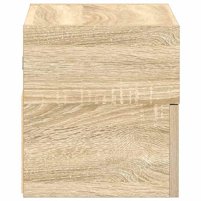 Seinäkiinnitettävät yöpöydät 2 kpl Sonoma-tammi 45x26x28,5 cm