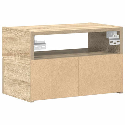Seinäkiinnitettävät yöpöydät 2 kpl Sonoma-tammi 45x26x28,5 cm