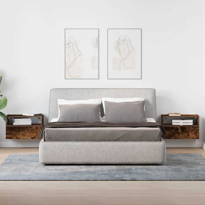 Savutammi seinäkiinnitettävät yöpöydät Geneva 45x26x28,5cm (2 kpl)