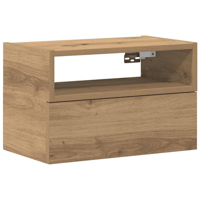 Tammi seinäkiinnitettävä yöpöytä käsityöläinen Geneva 45x26x28,5cm