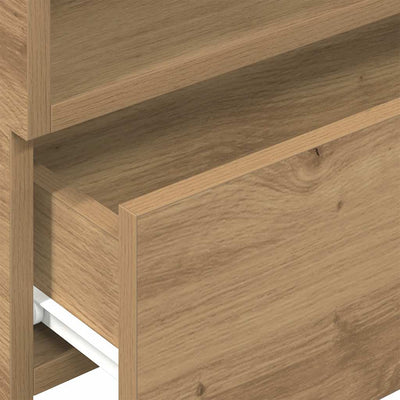 Seinäkiinnitettävät yöpöydät Geneva (2 kpl käsityöläinen tammi)